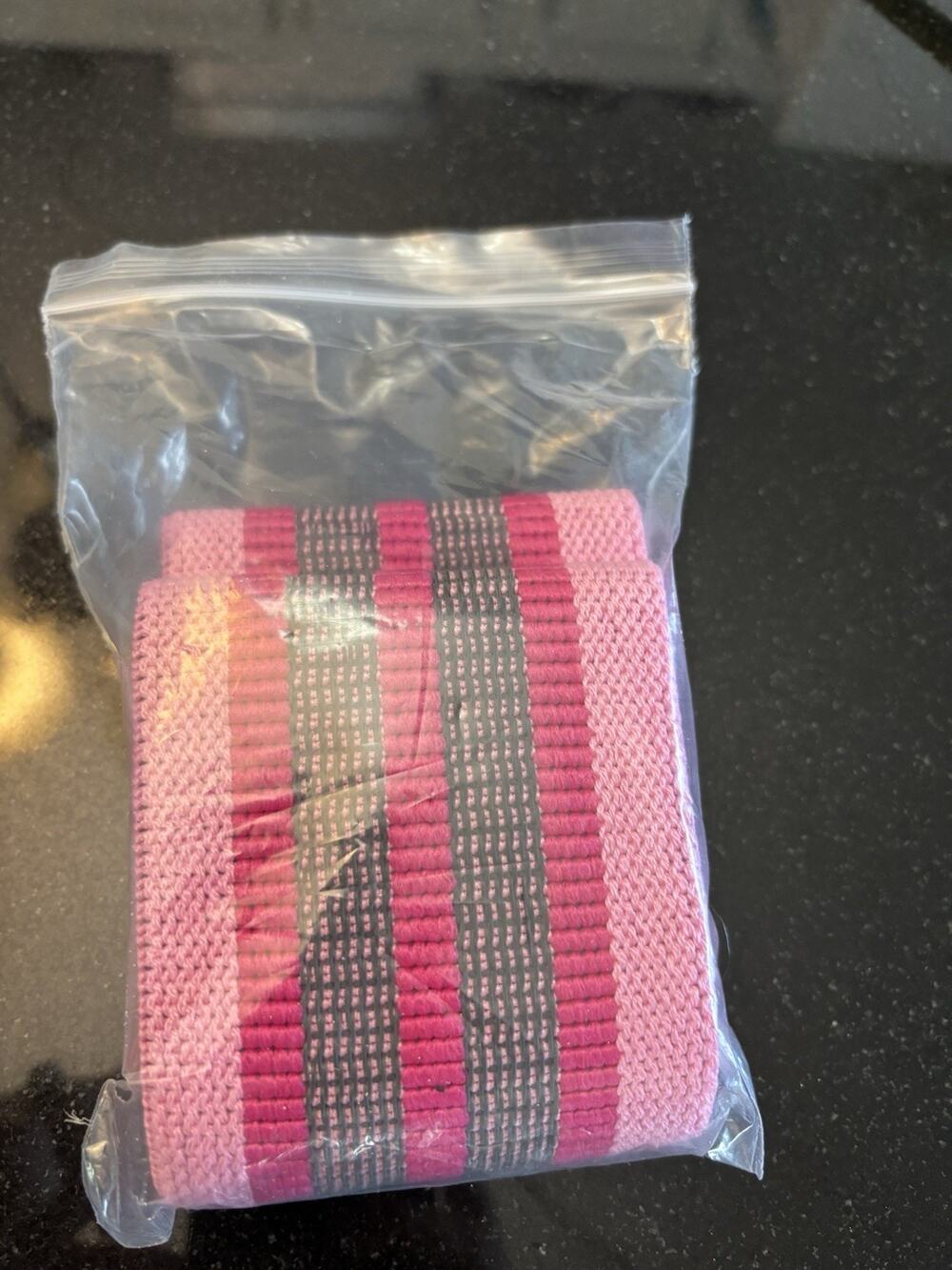 HIP Resistance Band Medium Pink Fabric Non Slip Glute Booty Exercise Workout
